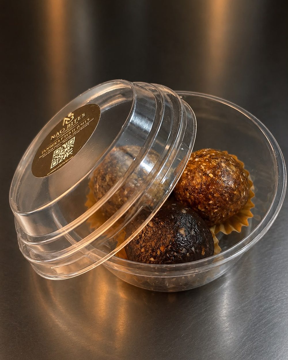 Power Up Energy Cup with three date balls